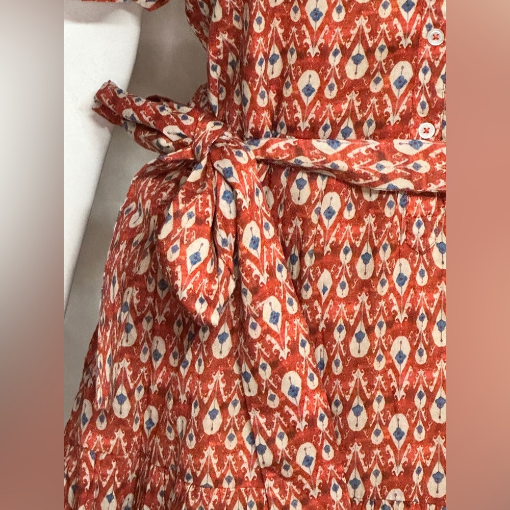 Lilla P Size S Tags On button up belted collared dress - Picture 7 of 17